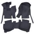 Floor Mats Liner For Cadillac Ct6 2016 2020 3 Piece Front Left Right Rear Set Black Microfiber Leather With Beige Stitching Xpe