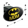 Batman Bat Mom Shield Logo Oval Tow Trailer Hitch Cover Plug Insert