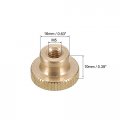 Uxcell Knurled Thumb Nuts 5pcs M5 X D16mm H10mm Brass Nut With Collar High Head Through Hole Adjusting For 3d Printer Parts