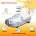 Uxcell Yxl Silver Tone 190t Car Cover Outdoor Weather Waterproof Scratch Rain Snow Heat Resistant W Mirror Pocket 525 X 190