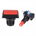 Uxcell Game Push Button 49x33 Rectangle12v Led Illuminated Switch With Micro For Arcade Video Games Red 1pcs