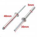 Uxcell 20 Pcs 5mm X 40mm Aluminum Steel Open End Blind Rivets