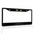 Metal Insert License Plate Frame Black Panther Staring Eyes Weatherproof Car Accessories 2 Holes Solid 