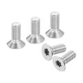 M8-1 25 X 20mm Flat Head Torx Anti Theft Machine Screws 20 Pcs 304 Stainless Steel Drive Countersunk Full Thread Silver 