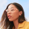 Stoggles Official Square Z87 1 Certified Safety Glasses Anti-fog Blue Light Blocking Medium Peach