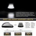 Vipmotoz 5x Full Led White Roof Cab Clearance Lamp Compatible With 2017-2022 Ford F250 F350 Super Duty Pickup Truck Chrome Lens