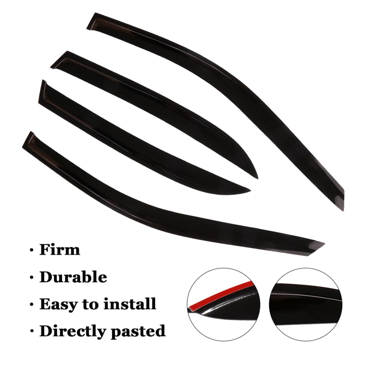 Outside Mount Window Wind Deflectors Replacement For 2003-2007 Honda Accord Visors Rain Guard 4pieces