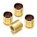 Dodge Demon Red Logo Tire Valve Stem Caps Golden Cylinder Style Premium Anodized Aluminum Set Of 4 Universal Fit For Cars Suvs 