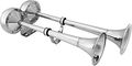 Vixen Horns Loud 125db Powerful Dual Stainless Steel Trumpets Marine Electric Train Air Horn For Boats Rv Trucks Chrome 12v 