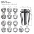Uxcell Er11 Spring Collet Set 14 Size Steel 0 015mm Accuracy High Precision Holder Chuck With Plastic Case For Cnc Engraving