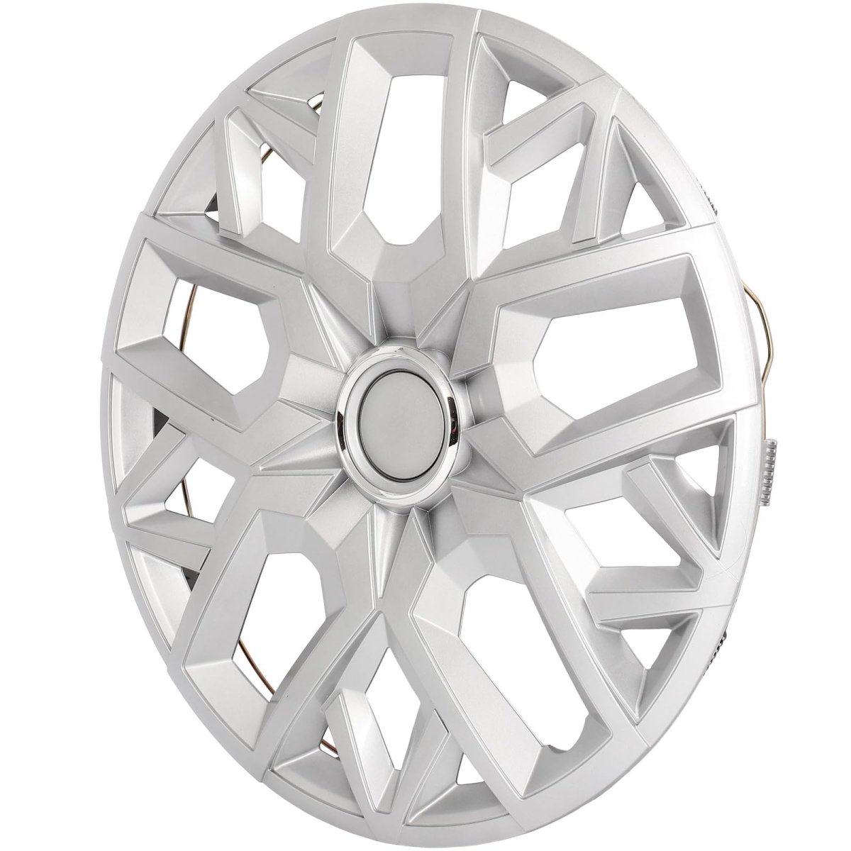 16 In Silver Gloss Hubcaps Universal Wheel Covers For Most Steel Wheels Set Of 4 Durable Abs Plastic Hub Caps