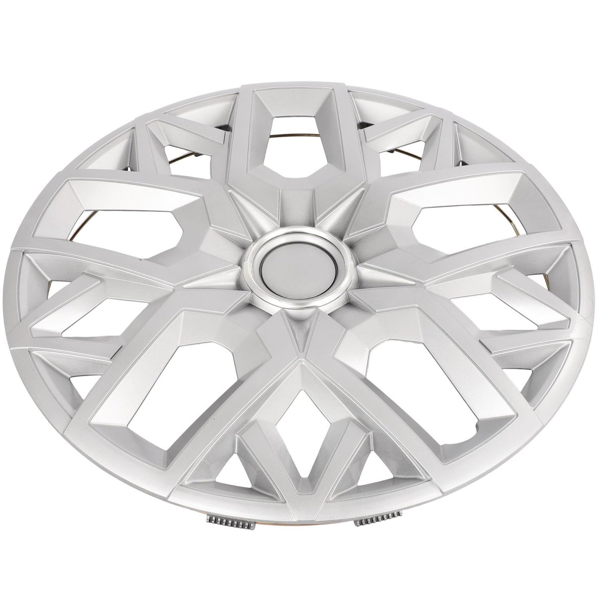 16 In Silver Gloss Hubcaps Universal Wheel Covers For Most Steel Wheels Set Of 4 Durable Abs Plastic Hub Caps