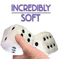 Zone Tech Pair Black And White Mirror Fuzzy Dice Plush Car
