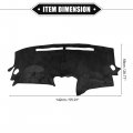 Vekauto Car Dashboard Cover Mat Compatible For Nissan Altima 2007-2012 Protective Flannel Black Center Console Interior Trim