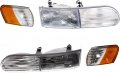 Evan Fischer Headlight Set Of 4 For 1992-1995 Ford Taurus Driver And Passenger Side Halogen 