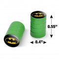 Batman Classic Bat Shield Logo Motorcycle Bicycle Bike Tire Rim Wheel Aluminum Valve Stem Caps
