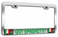 Got Spaghetti Italian Italy Chrome Metal License Plate Frame Tag Holder R28 