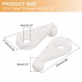 Uxcell 20set Glass Retainer Clips Kit 1 Inch Plastic Cabinet With Screws For Fixing 4mm Thick Doors Mirror White