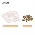 20set Glass Retainer Clips Kit 1 Inch Plastic Cabinet With Screws For Fixing 4mm Thick Doors Mirror White