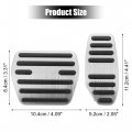 X Autohaux 1 Set Anti Slip Aluminum Alloy Brake And Gas Accelerator Pedal Covers Foot Pads For Nissan Kicks X-trail Rogue Sport