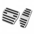 X Autohaux 1 Set Anti Slip Aluminum Alloy Brake And Gas Accelerator Pedal Covers Foot Pads For Nissan Kicks X-trail Rogue Sport