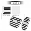 X Autohaux 1 Set Anti Slip Aluminum Alloy Brake And Gas Accelerator Pedal Covers Foot Pads For Nissan Kicks X-trail Rogue Sport