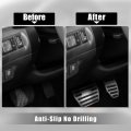 X Autohaux 1 Set Anti Slip Aluminum Alloy Brake And Gas Accelerator Pedal Covers Foot Pads For Nissan Kicks X-trail Rogue Sport
