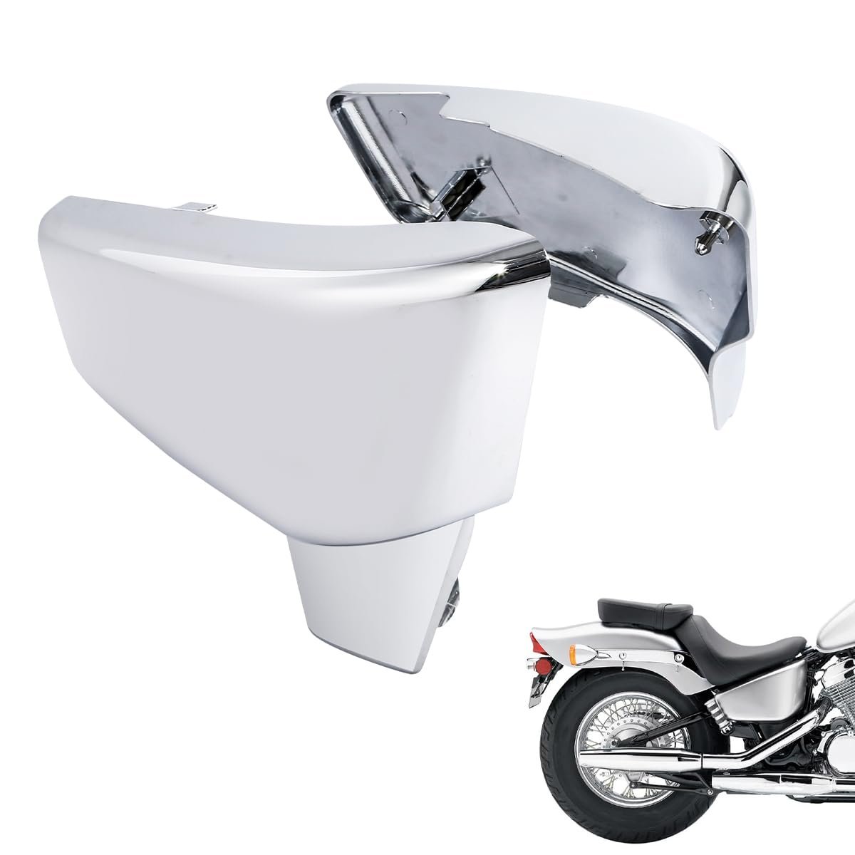 Chrome Battery Side Cover For Honda Shadow Vlx 600 Vt600c Vt600cd Deluxe 1999 To 2007 Abs Plastic Fairing Kit