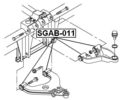 Febest Sgab-011 Front Upper Arm Bushing 
