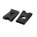 Uxcella 25pcs Spring Steel Speed Fastener Extruded U Nut Black For M4 St4 2 Screw Bolt
