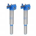 Forstner Drill Bits 25mm Tungsten Carbide Wood Hole Saw Auger Opener Woodworking Hinge Drilling Boring Bit Cutter 2pcs Blue