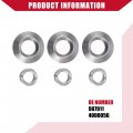 Hihaha Dashboard Switch Bezel Nut Set For Jeep Cj5 1968-1983 Front Durable Metal 1 Silver Tone
