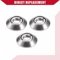 Hihaha Dashboard Switch Bezel Nut Set For Jeep Cj5 1968-1983 Front Durable Metal 1 Silver Tone