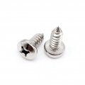 Seroni 50pcs M2 2 6 M3 M4 Small 304 Stainless Steel Cross Pan Round Head Self Tapping Screw Color 20mm Size 5