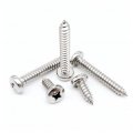 Seroni 50pcs M2 2 6 M3 M4 Small 304 Stainless Steel Cross Pan Round Head Self Tapping Screw Color 20mm Size 5