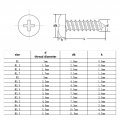 Seroni 50pcs M2 2 6 M3 M4 Small 304 Stainless Steel Cross Pan Round Head Self Tapping Screw Color 20mm Size 5