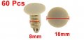 Uxcell 8mm X 7 5mm Hole Beige Rivets Fastener Clip 60 Pcs