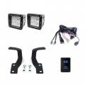 Low Profile Led Ditch Light Brackets Kit Fits 2010-2023 Toyota 4runner Brackets With 3x2 18w Pods Amber And Wiring Harness 