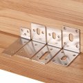 Adjustable L Corner Braces With Slot 4 Set 3 27 X1 81 X3 Right Angle Bracket Fastener For Furniture Mending Black
