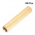 Uxcell 100pcs Brass Round Straight Pcb Pillar Female Thread Standoff Spacer M2x3x15mm