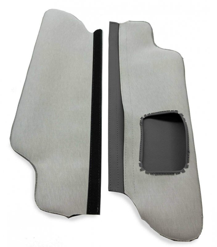 Autoguru Sunvisors Cover Skin Pvc Leather Made For Ford F150 1997-1999 Gray