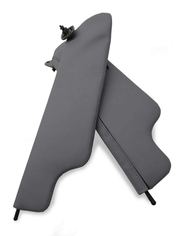 Autoguru Sunvisors Cover Skin Pvc Leather Made For Ford F150 1997-1999 Gray