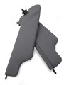 Autoguru Sunvisors Cover Skin Pvc Leather Made For Ford F150 1997-1999 Gray 