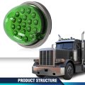 19 Led Dual Function Watermelon Lights Universal Turn Signal Side Marker W Stainless Steel Bezel Replacement For Kenworth
