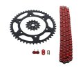 Kawasaki Kx250f Red Chain And Sprocket Kit 14 47 114l For 2006 2007 2008 2009 2010 2011 2012 2013 2014 Models Steel Front Rear 