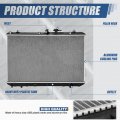 Auto Dynasty Radiator For 2011-2013 Toyota Highlander Hybrid 3 5l Dpi 13286 1-row Aluminum Cooling 1-5 16 Inlet Outlet