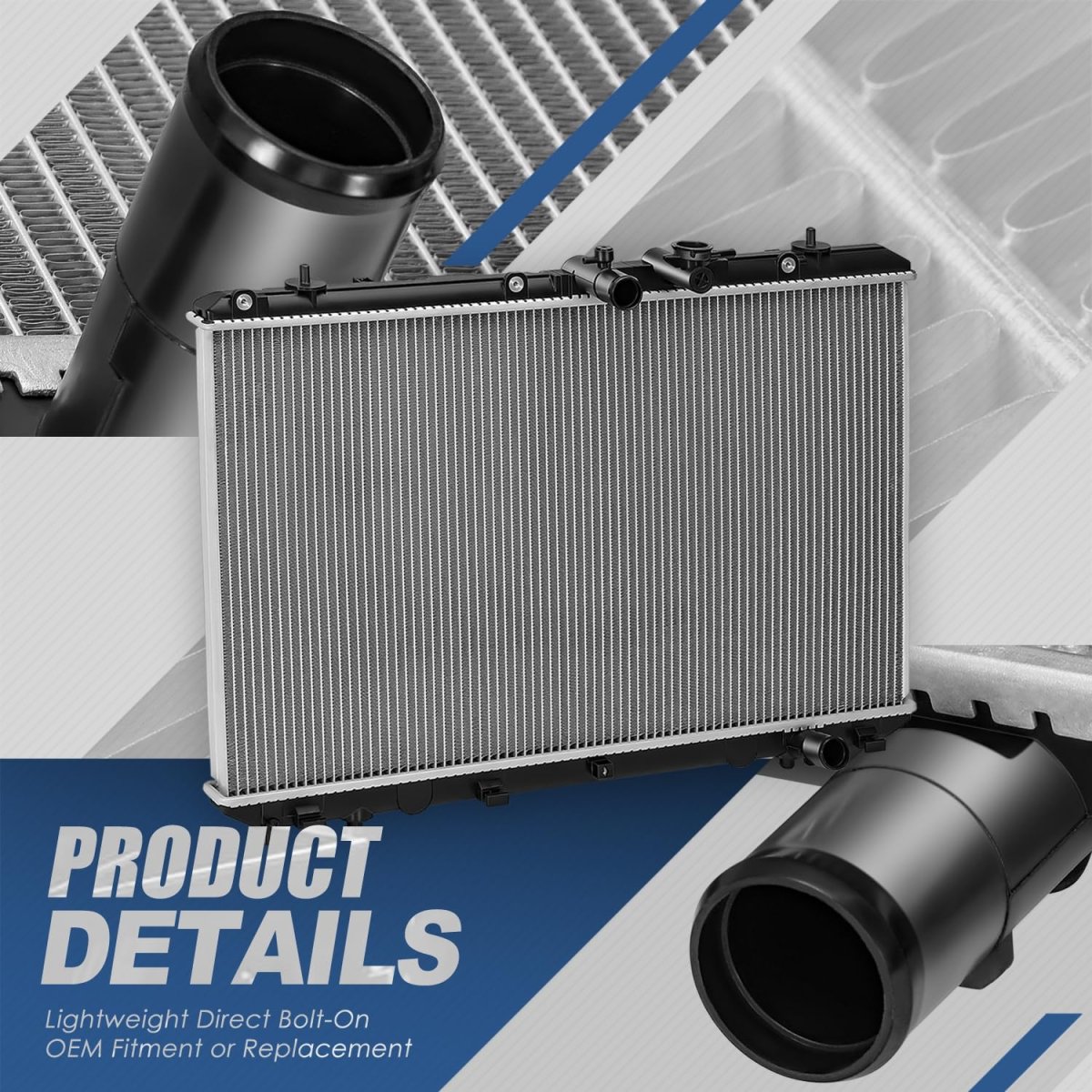 Auto Dynasty Radiator For 2011-2013 Toyota Highlander Hybrid 3 5l Dpi 13286 1-row Aluminum Cooling 1-5 16 Inlet Outlet