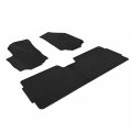 Freemotor802 For 2018-2023 Chevy Equinox Floor Mats Black Rubber All Weather Car Carpets 3-pc Set