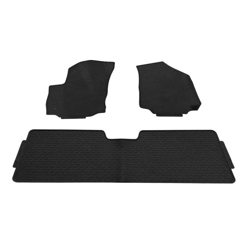 Freemotor802 For 2018-2023 Chevy Equinox Floor Mats Black Rubber All Weather Car Carpets 3-pc Set