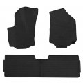 Freemotor802 For 2018-2023 Chevy Equinox Floor Mats Black Rubber All Weather Car Carpets 3-pc Set 